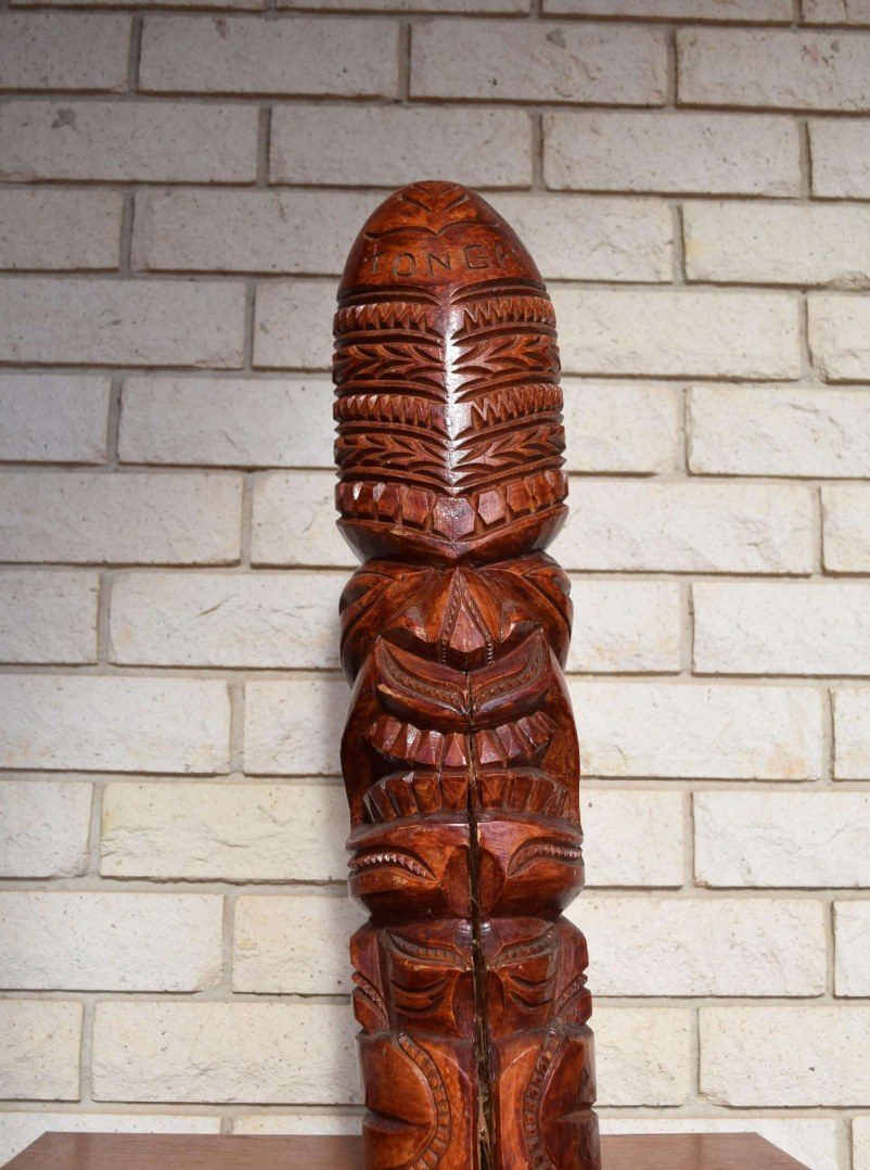 Wood-Carved Tiki